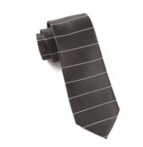 Black Institute Stripe Necktie