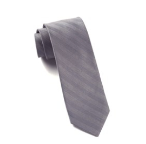 Silver Invisible Stripe Necktie