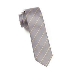 Grey Pencil Pinstripe Necktie