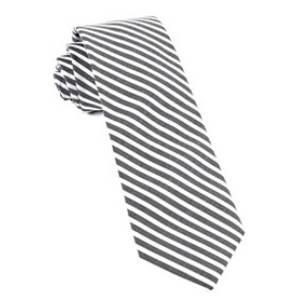 Charcoal Saddled Stripe Necktie