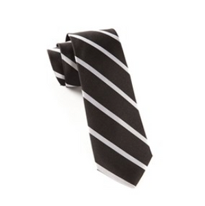 Black Trad Stripe Necktie