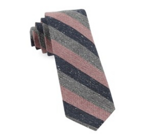 Pink Varios Stripe Wool Necktie