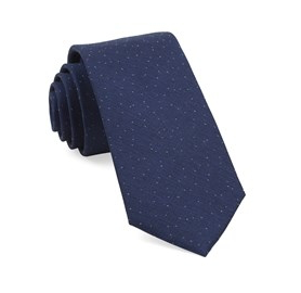 Solid Navy Flecked Necktie