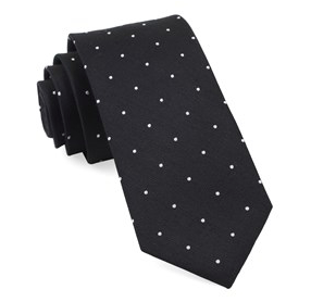 Report Black Dotted Necktie