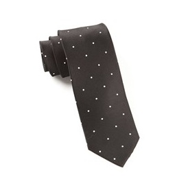 Black Dot Satin Necktie