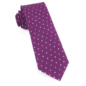 Plum Confetti Linen Necktie