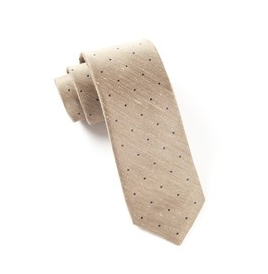 Tan Bulletin Dot Necktie