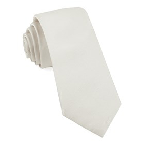 White Grosgrain Necktie