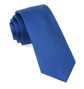 Royal Blue Solid Grosgrain Necktie