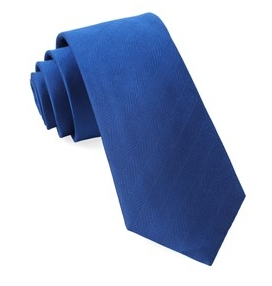 Royal Blue Herringbone Vow Necktie