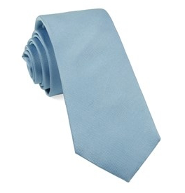 Solid Steel Blue Grosgrain Necktie