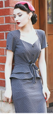 Grey with Black Polka Dots Faith Fitted Dress by Stop Staring!