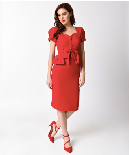 Red Faith Fitted Dress by Stop Staring!