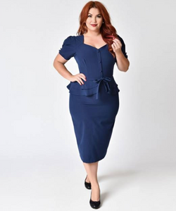 Navy Faith Fitted Dress by Stop Staring!