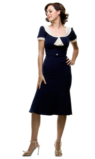 Navy Raileen Fitted Dress by Stop Staring! – Italy Direct