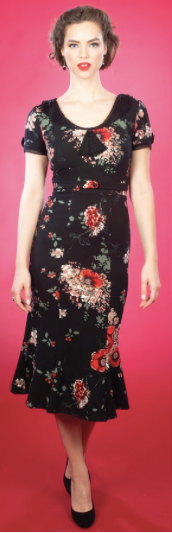 Red Floral Raileen Fitted Dress by Stop Staring!