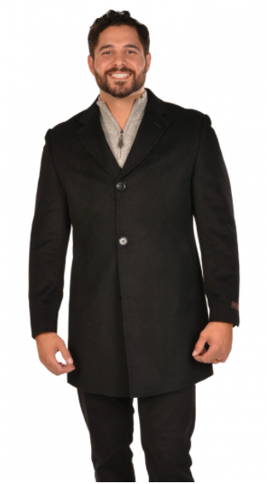 Black Single Breasted Overcoat