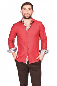 Red Sport Fit Casual Shirt