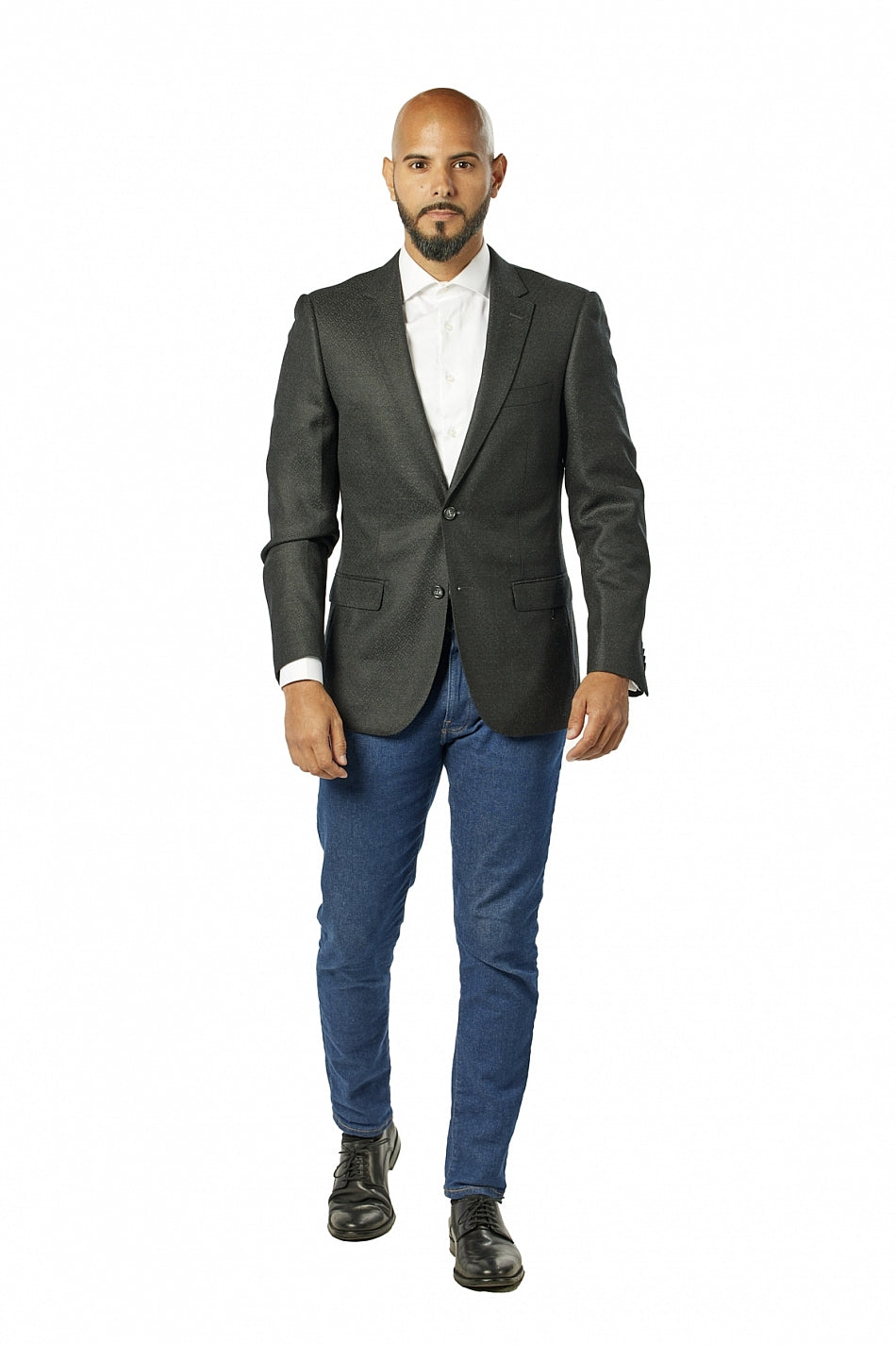 Slim Fit Black Texture Sport Jacket GB-SJ-338 – Italy Direct Slim Fit Black Texture Sport Jacket GB-SJ-338 – Italy Direct