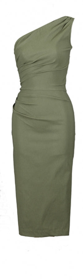 stop staring one shoulder dress Stop Staring One-Shoulder Satin Dress in Red and Black