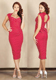Love Dress Red with White Dots