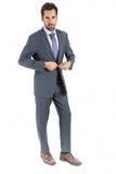 Modern Fit Medium Grey Two Piece Suit B-Medium Grey