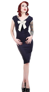 Newport 1950's Navy Fitted Dress by Stop Staring! Italy Direct Newport 1950's Navy Fitted Dress by Stop Staring! Italy Direct