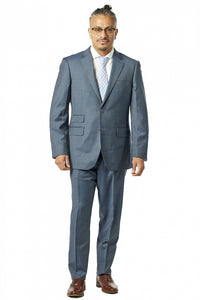 Modern Fit Slate Blue Two Piece Suit B-600
