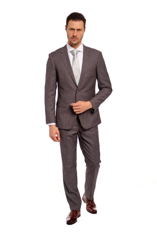 Slim Fit Birdseye Two Piece Suit GB-ITA-6