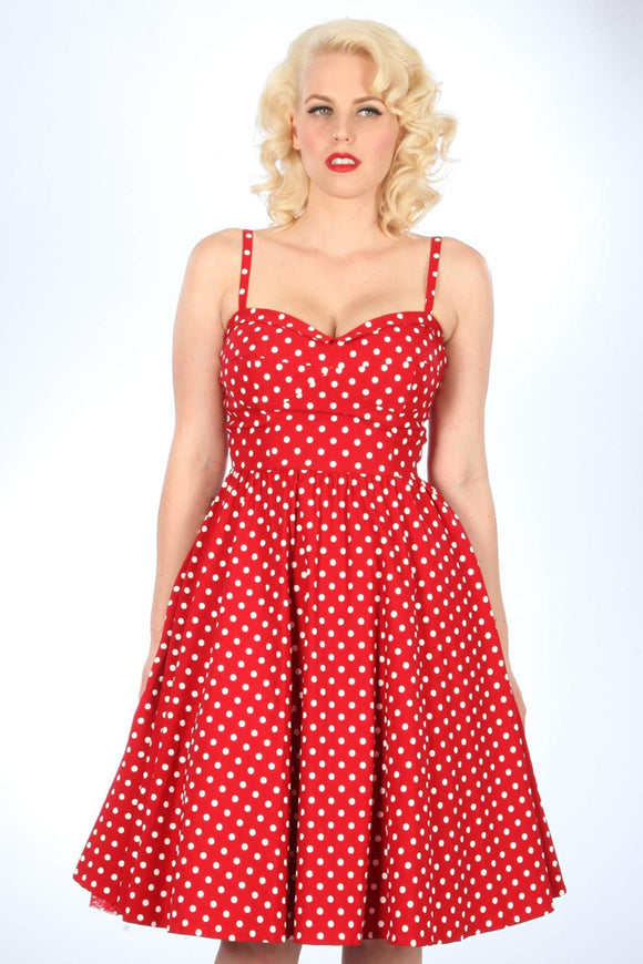 Summertime Swing in Red with White Dots